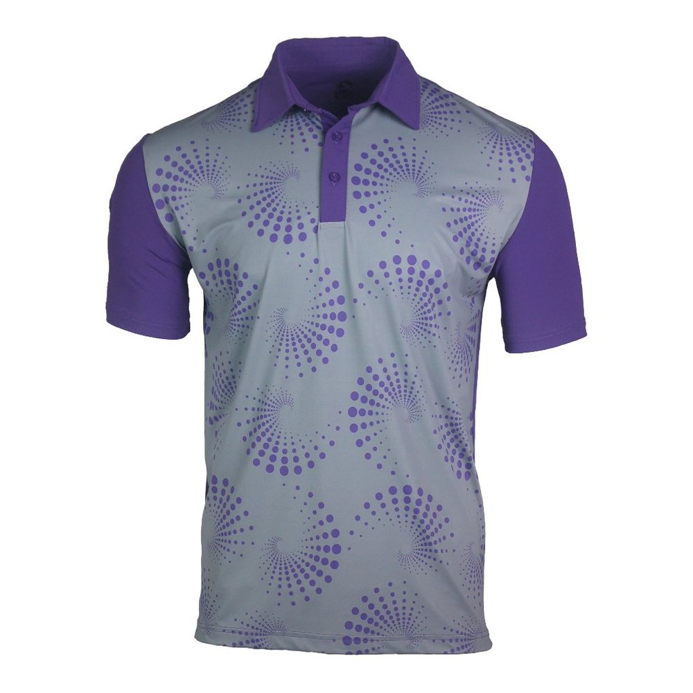 Scorpion 21 Twisted Grape Purple & Grey Golf Polo